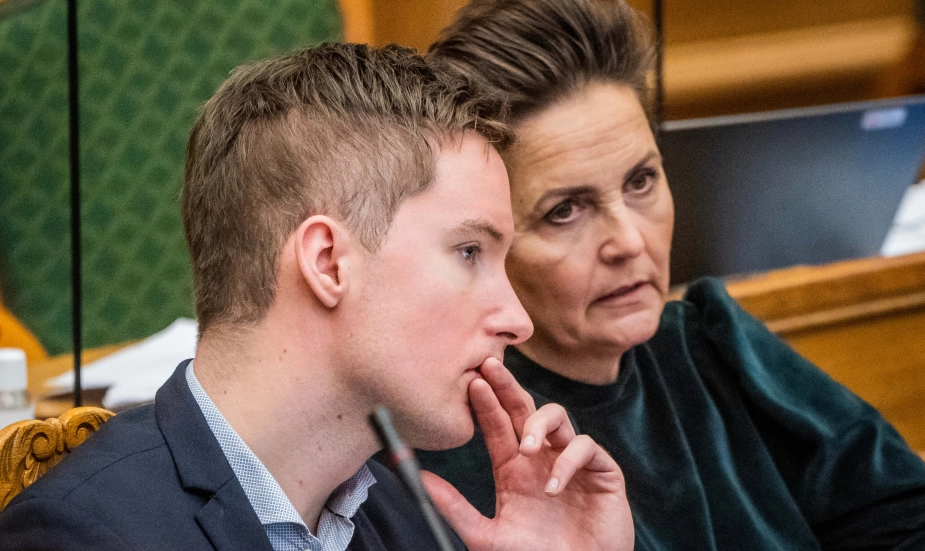 Jacob Mark (SF), børne-, ældre- og boligminister og Pia Olsen Dyhr, økonomiminister og formand for SF.