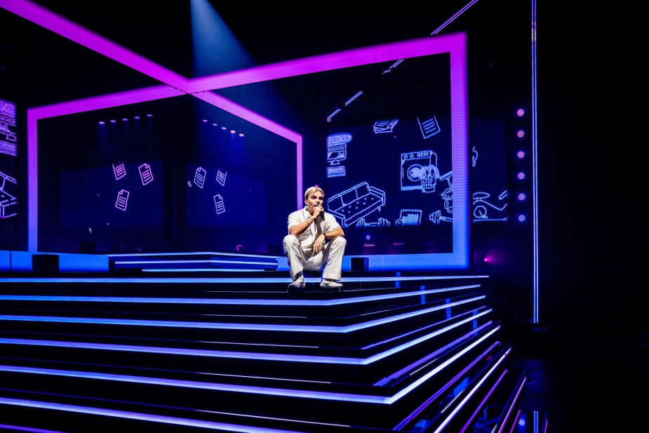 Næstved Arena har lagt gulv til mange arrangementer. Her er det Dansk Melodi Grand Prix i 2023.