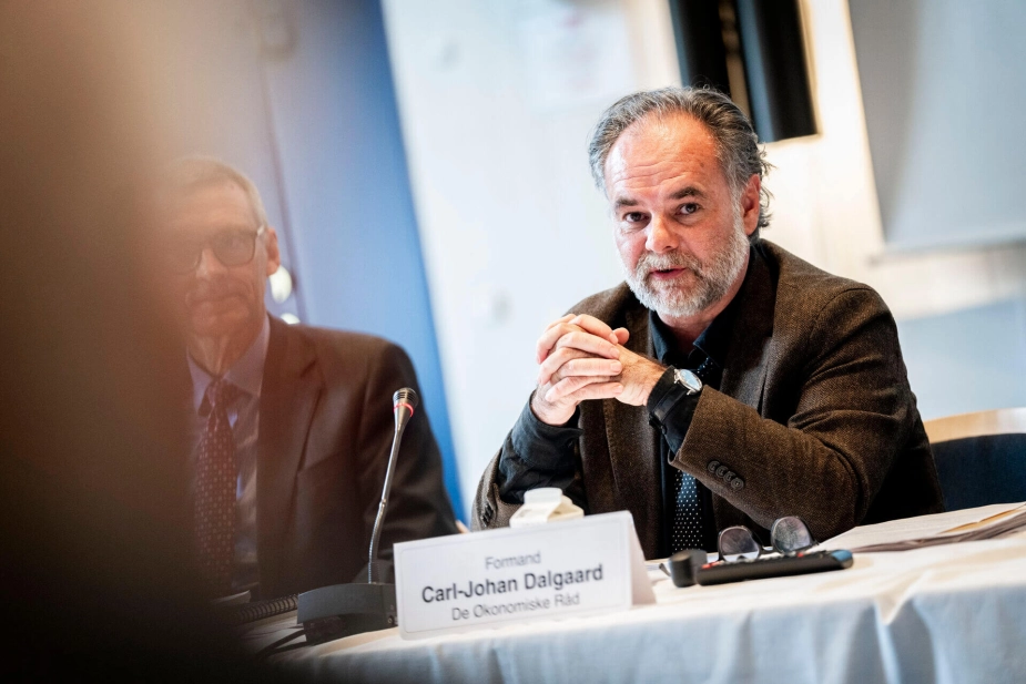 Carl-Johan Dalgaard fra sidste års præsentation af vismandsrapporten d. 27. maj 2025. (Arkivfoto).