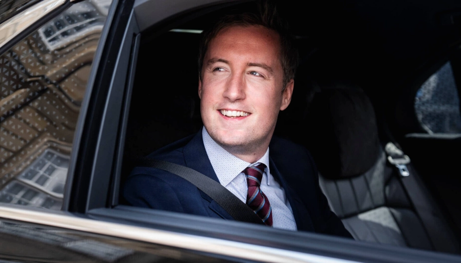 Børne-, ældre- og boligminister Jacob Mark (SF) efter præsentationen af den nye regering på Amalienborg Slot.