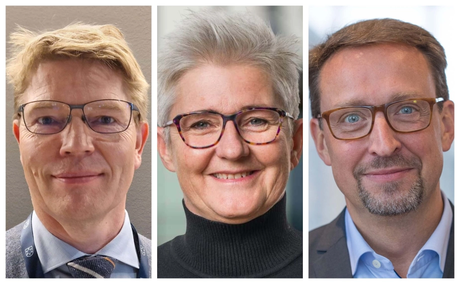 Mogens Bak Hansen, direktør for Social og Arbejdsmarked i Nordfyns Kommune (tv), Else Zippor, direktør for Voksen i Billund Kommune, og Jakob Bigum Lundberg, formand for Kommunale Velfærdschefer, og direktør for blandt andet ældreområdet i Næstved Kommune.