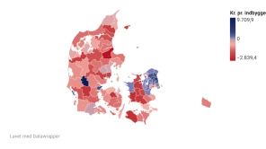 Så meget vinder eller taber din kommune på udligningssystemet