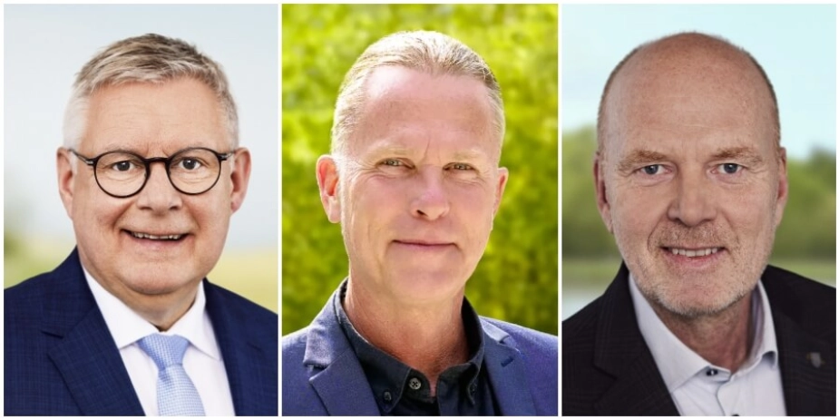 Fra venstre: Søren Smalbro (V), Henning Urban Dam (S) og Mads Skau (S).