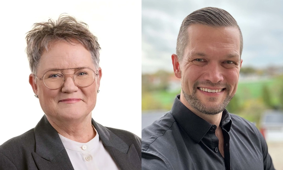 Merete Gommesen, arbejdsmarked- og borgerservicechef i Nyborg Kommune, og Troels van Dijk, chef for Center for Beskæftigelse i Faxe Kommune