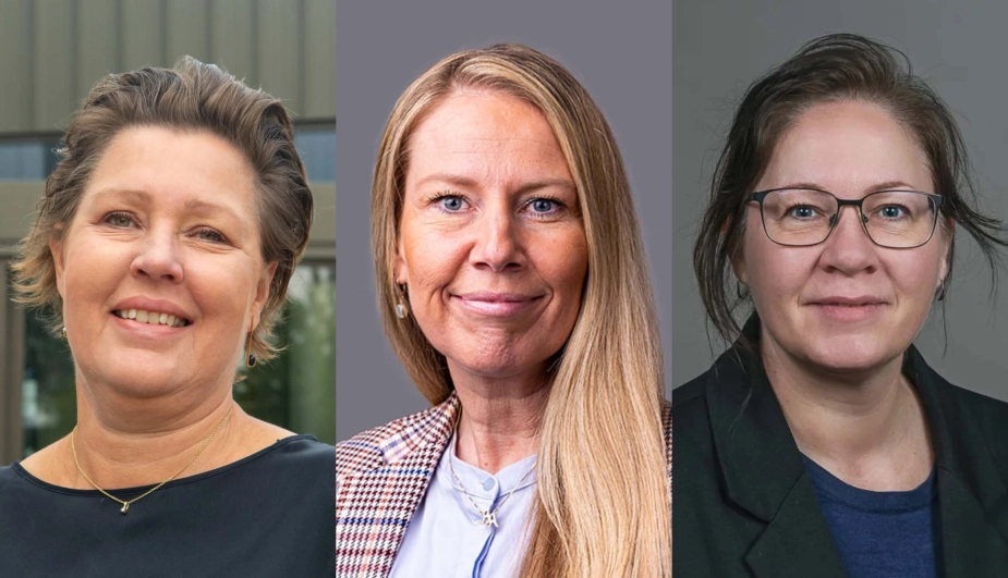 Chefer for arbejdsmarked Lone Lollesgaard (tv.), Charlotte Lund Andreasen (i midsten) og Kia Lund McDermott (th.)