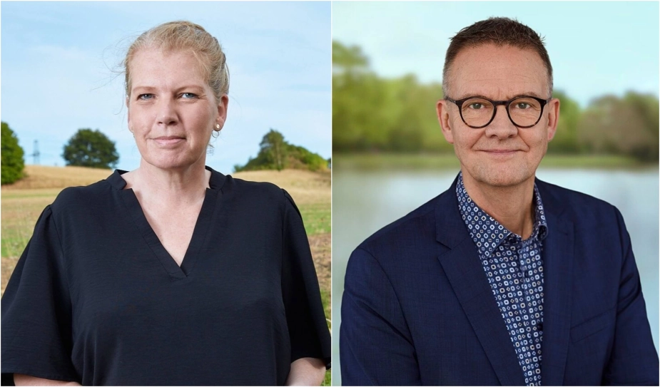 De Konservatives Birgitte Neergaard-Kofod (t.v.) og Venstres Karsten Søndergaard kæmper om magten i Egedal Kommune.