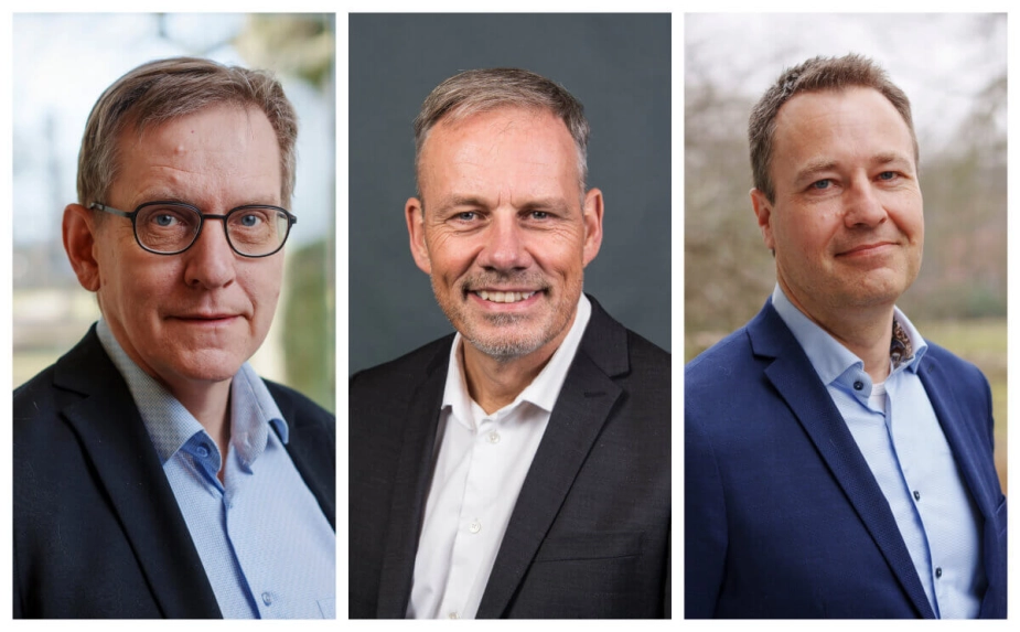 Mogens Pedersen (t.v.), Ulrik Andersen og Flemming Storgaard (t.h.), kommunaldirektører i henholdsvis Varde, Thisted og Ikast-Brande kommuner, er alle begyndt at forholde sig til kunstig intelligens. De er dog ikke helt enige om, hvor stor betydning det vil få på den korte bane i deres kommuner.
