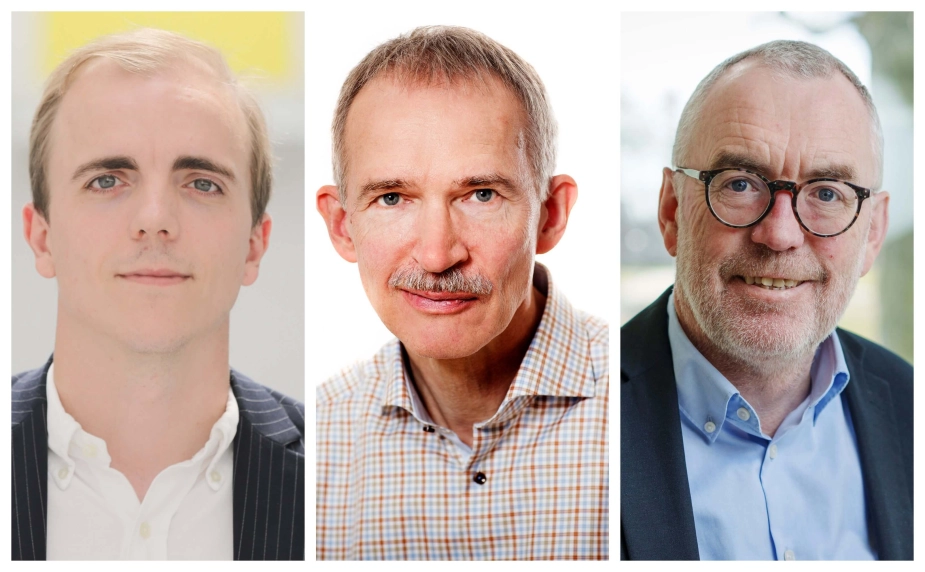 CIO Kasper Lund Nødgaard (t.v.) fra Dataproces, projektchef Niels Jørgen Mau fra Vive og chefredaktør hos NB-Medier, Arne Ullum (t.h.).