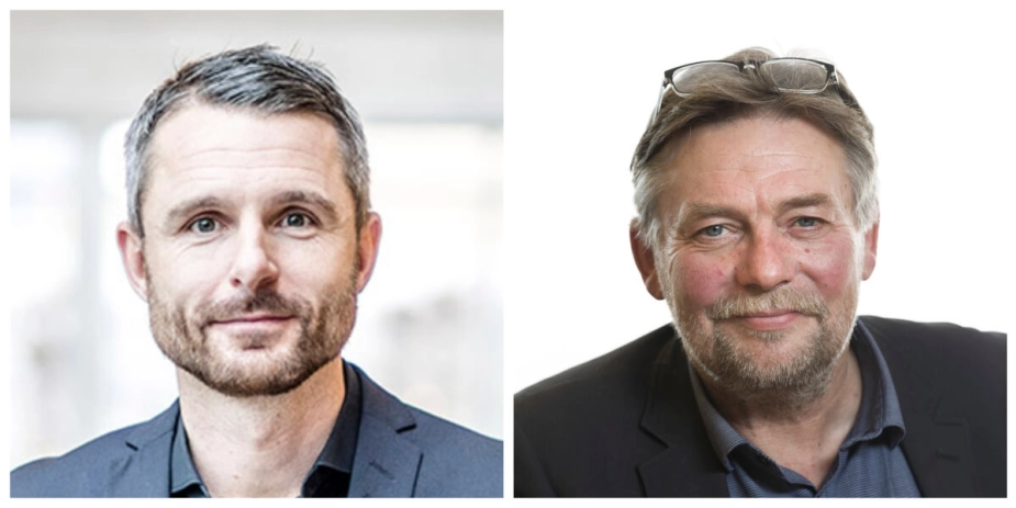 Rådmand Christian Budde (V) fra Aarhus Kommune (t.v.) og formand for ældreudvalget Johannes Vesterby (V) fra Viborg Kommune klør på, hvad angår velfærdsteknologi i deres kommuner, selvom der ikke kom penge med i ældrereformen til teknologi.