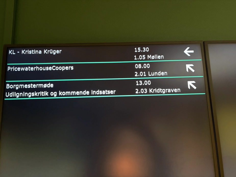 Hvis man var i tvivl om vigtigheden af borgmestermødet efter KØF, så kunne man bare kigge på mødetavlen på gangene i Aalborgs kongrescenter, hvor det tydeligt fremgik, at mødet handlede om "udligningskritik".