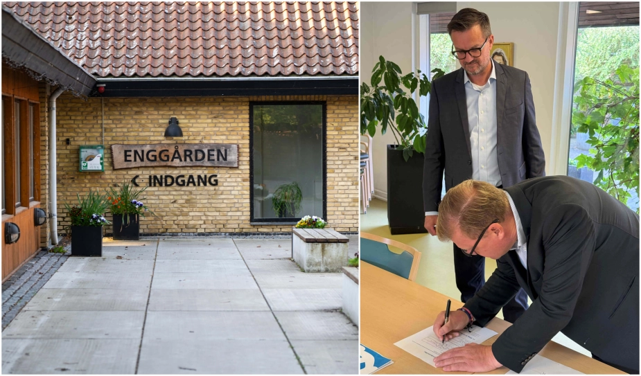 Syv millioner kroner ekstra om året var ikke nok til at rette op på plejehjemmet Enggården. Nu har borgmester Kenneth Gøtterup (K) underskrevet aftalen, der overlader driften til OK-Fonden.
