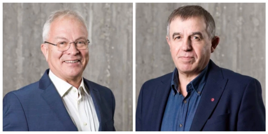 Gruppeformand Karsten Thomsen (t.h.) indstilles som Socialdemokratiets nye borgmesterkandidat og dermed bliver det med stor sandsynlighed hans skuldre, der skal bære borgmesterkæden frem til KV25. 1. viceborgmester Peter E. Nielsen overtager kortvarigt posten under Birgit S. Hansens ferie.