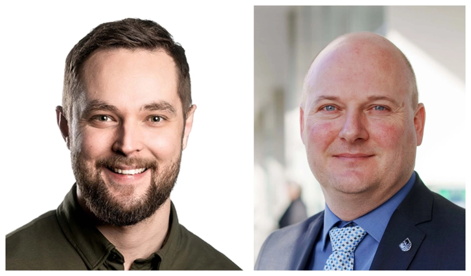 Liberal Alliances Mikkel Dam (tv.) er udråbt som ny borgmester i Faxe Kommune og står til at blive den anden borgmester i partiets historie. Han afløser Ole Vive (V), hvis parti gik 5,5 procentpoint tilbage.