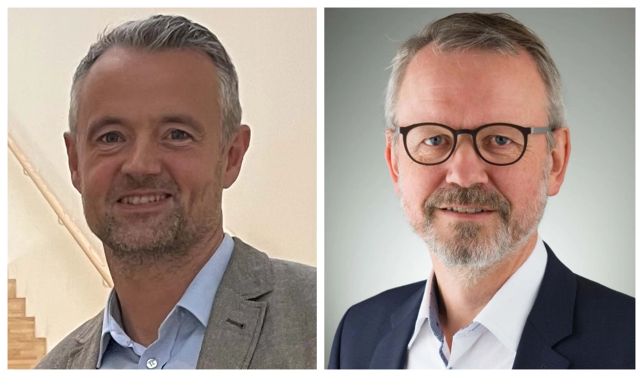 Søren Trier Høisgaard, direktør for Sundhed og Omsorg i Egedal Kommune (tv.) og Henrik Aarup-Kristensen, direktør for Sundhed og Velfærd i Brønderslev Kommune.
