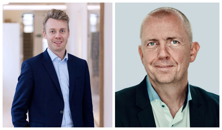 Søren Sneftrup (tv.), partner i Den Sociale Kapitalfond Effekt, og Kenneth Lindberg, direktør for velfærdsløsninger i Carelink Gruppen
