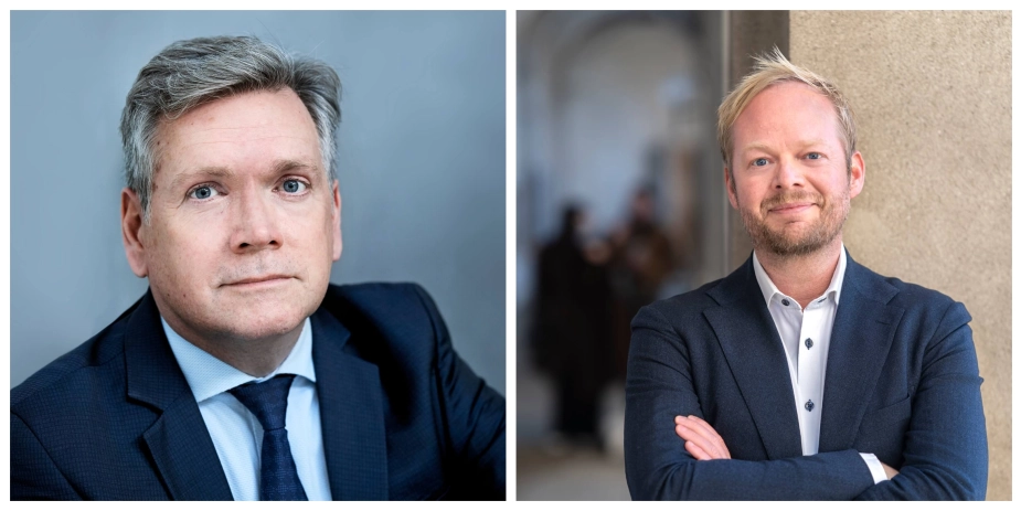 Direktør for LOS, Mads Roke Clausen (tv.) og branchedirektør i Dansk Erhverv, Tony Bech (th), er kritiske overfor KKR Sjællands beslutning om at lave en bestillingsportal.