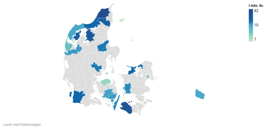 Disse 25 kommuner har fået lånedispensation i 2026.