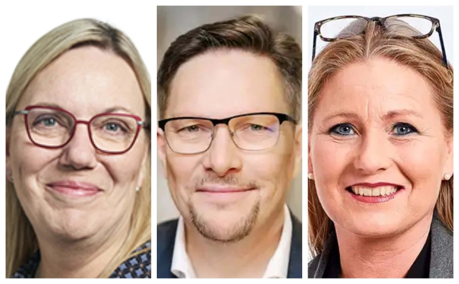 Fra venstre: Susanne Bettina Jørgensen (S), formand for Omsorg og Ældre i Frederikssund Kommune, Christian Nyholm (parti: VoresSolrød), formand for social-, ældre- og sundhedsudvalget i Solrød Kommune og Birgitte Schytte (K), formand for Social, Sundhed og Ældre i Lejre Kommune.