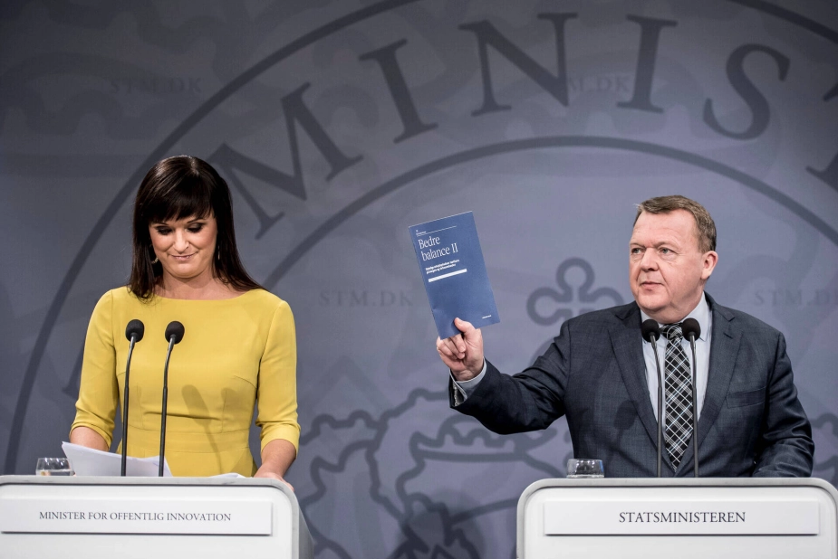Lars Løkke Rasmussen og Sophie Løhde præsenterede Bedre balance II i 2018, der flyttede statslige arbejdspladser fra hovedstaden ud i resten af landet.