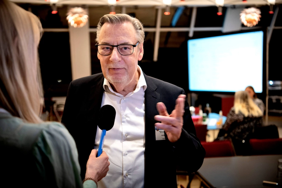 Her ses Ole Bjørstorp på valgaftenen ved KV21. (Arkivfoto)