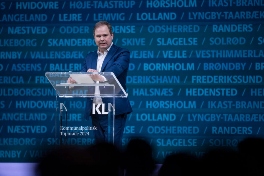Finansminister Nicolai Wammen (S) til det kommunalpolitiske topmøde 2024.
