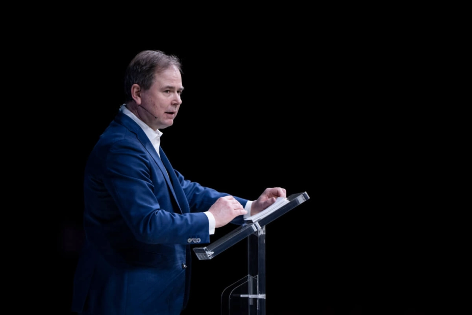 Finansminister Nicolai Wammen sender regeringens hilsen til Kommunalpolitisk topmøde i Aalborg Kongres og Kultur Center torsdag den 21. marts 2024