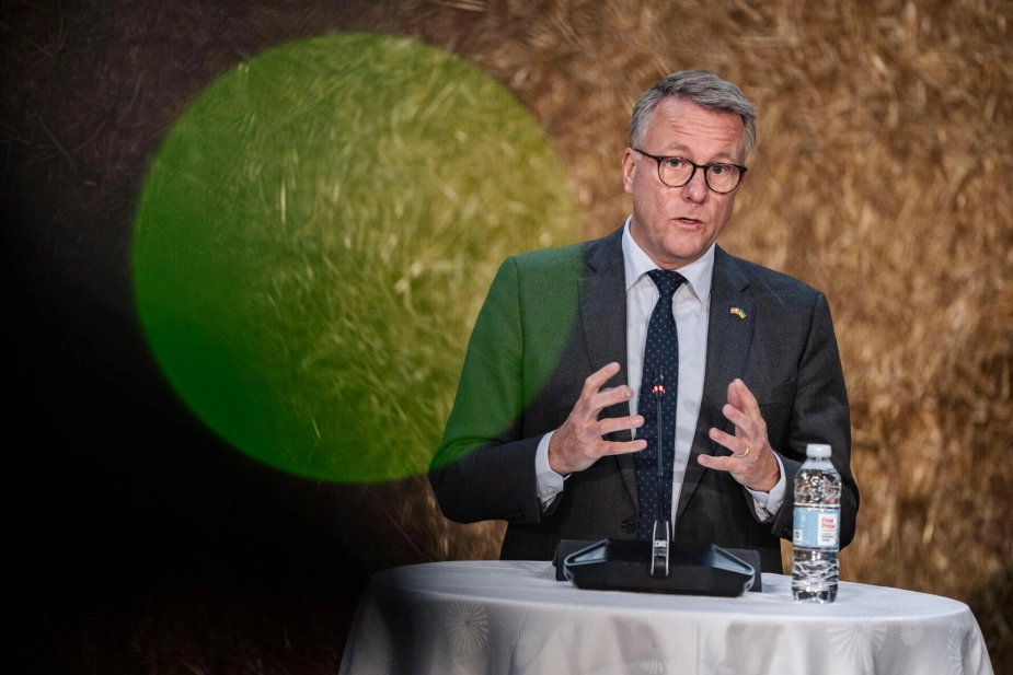 Erhvervsminister Morten Bødskov (S) i oktober 2024, da han præsenterede udspil for Produktionsdanmark.