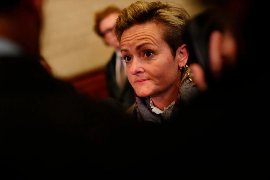 Pernille Rosenkrantz-Theil på morgenen i dag efter valgnatten, hvor S nu er sat ud af forhandlingerne.