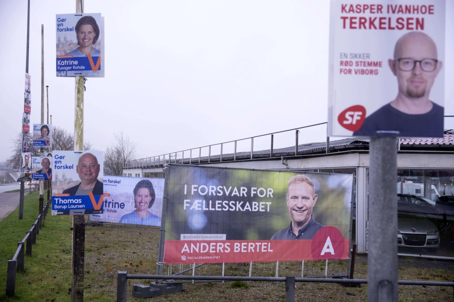 Sådan så det ud i Viborg op til valgdagen.