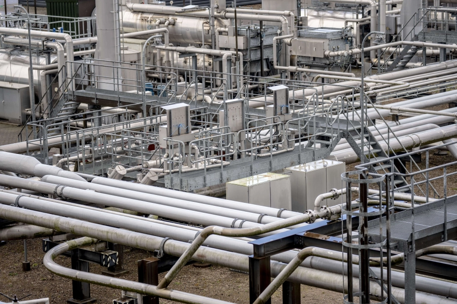 Gasprisen er steget kraftigt den seneste måned. På billedet ses gaslageret Gas Storage Denmark ved Nyrup på Sjælland. (Arkivfoto).