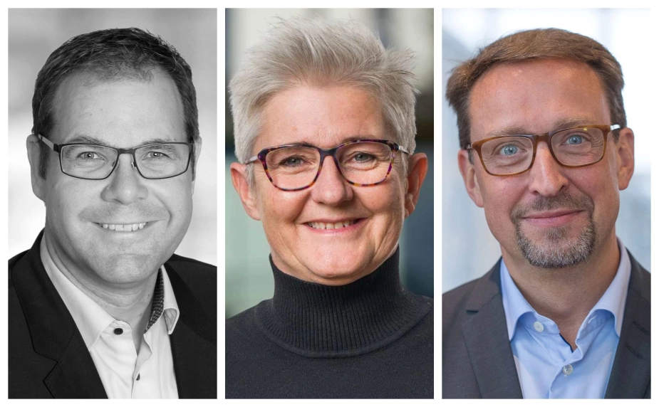 Thomas Krarup, direktør for sundhed, kultur og omsorg i Randers Kommune (tv.), Else Zippor, direktør for voksenområdet i Billund Kommune og Jakob Bigum Lundberg, formand for Kommunale Velfærdschefer.