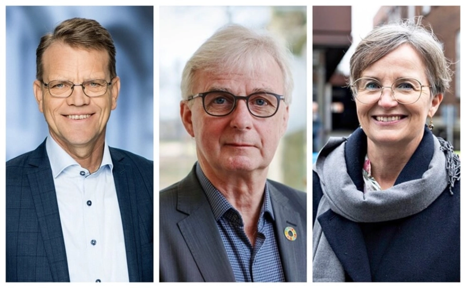 Mikael Klitgaard, Tonni Hansen og Dorte West er glade borgmestre - med forbehold.