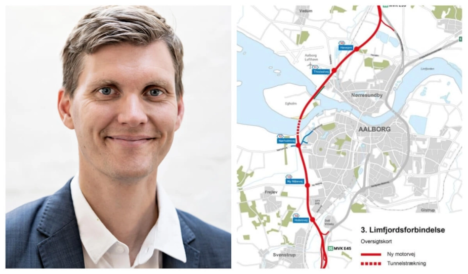 Aalborg-borgmester Lasse Frimand Jensen (S) er tilhænger af den tredje limfjordsforbindelse. Den nye motorvej vest om Aalborg over øen Egholm vil aflaste de to eksisterende broer og tunneller længere mod øst.