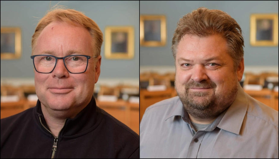 Erik Bo Andersen (tv.) har politianmeldt byråd og kommunaldirektør for læk af fortrolige oplysninger efter at sag mod Peter Møller Kjeldsen (th.) er blevet offentligt kendt.