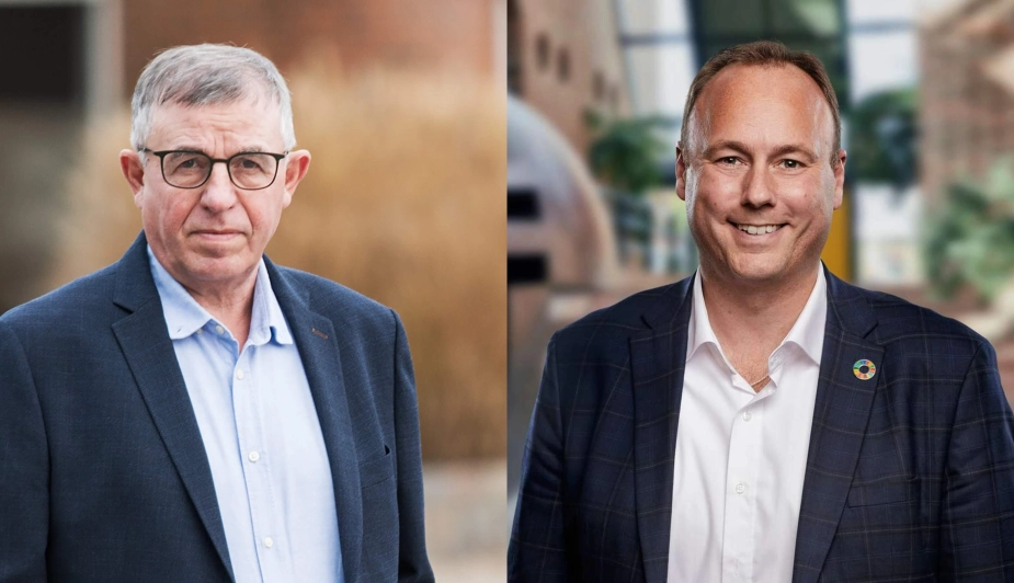 Borgmester i Frederikshavn Karsten Thomas (tv.) og byrådsmedlem i Holstebro Klaus Flæng (th.) mener ikke, at man kan give pertitoppen skylden for Socialdemokratiets tilbagegang.