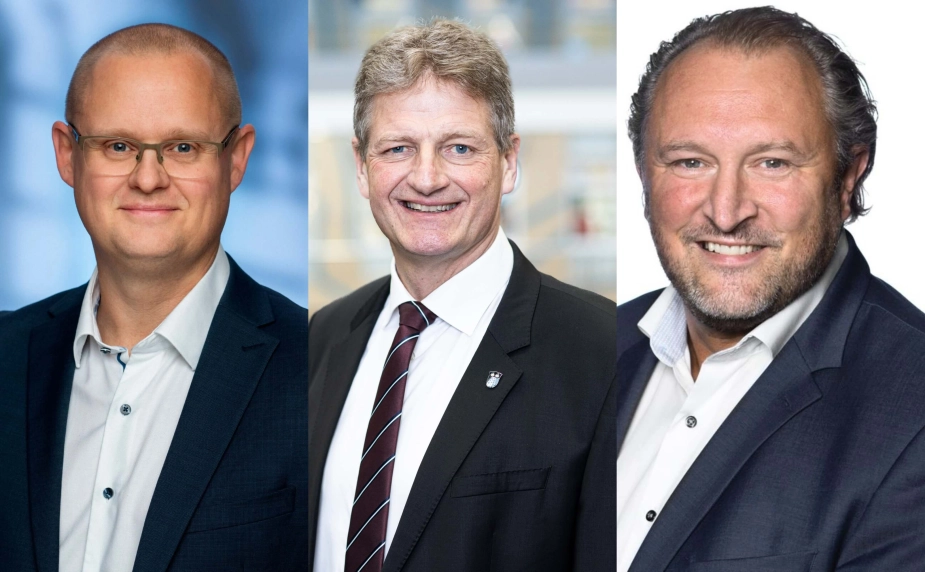Fra venstre: Mikael Wandel (V), borgemester Jesper Würtzen (S) og Allan Kristensen (K). De tre kommunalpolitikere er uenige om behovet for et nyt samarbejdskodeks i Ballerup Kommune, der kan koste op mod 216.00 kroner.