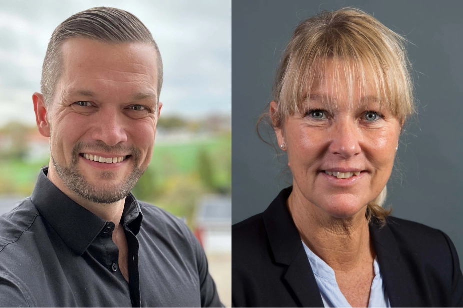 Troels van Dijk, chef for Center for Beskæftigelse i Faxe Kommune, og Charlotte Gye Sørensen, Arbejdsmarkeds- og borgerservicechef i Ikast-Brande Kommune