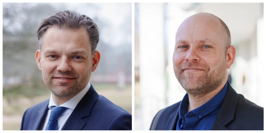 Borgmester Michael Vindfeldt (S, t.v.) i Frederiksberg Kommune og borgmester Mikael Smed (S) i Vordingborg vil have ældreområdet til at blive i kommunerne og sundhed til at blive i regionerne. Det skriver de i dette debatindlæg.