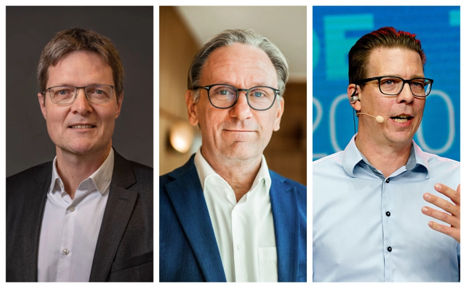 Ældredirektør Jan Christensen (t.v.) fra Vordingborg Kommune, Christian Boel, ældredirektør i Aarhus Kommune og ældrechef i Næstved Kommune Torben Hollmann giver deres bud på, hvad sundhedsstruktur-kommissionen bør have fokus på.