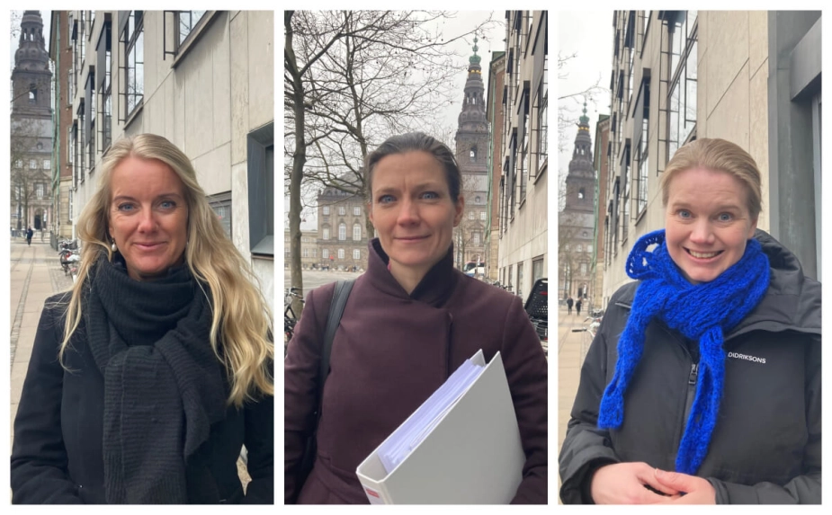 Ældreordførerne Pernille Vermund (t.v., LA), Lotte Rod (R) og Marlene Harpsøe (DD) vil have regeringen til at tænke sundhed med ind i ældreområdet.