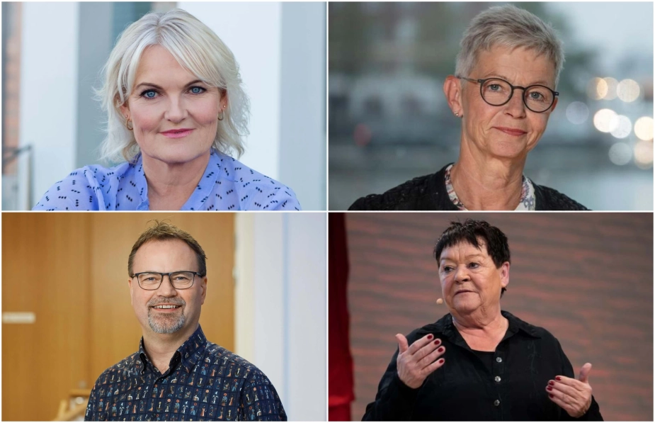 Fra øverst til venstre ses Elisa Rimpler, Lene Roed, Gordon Ørskov Madsen og Mona Striib.
