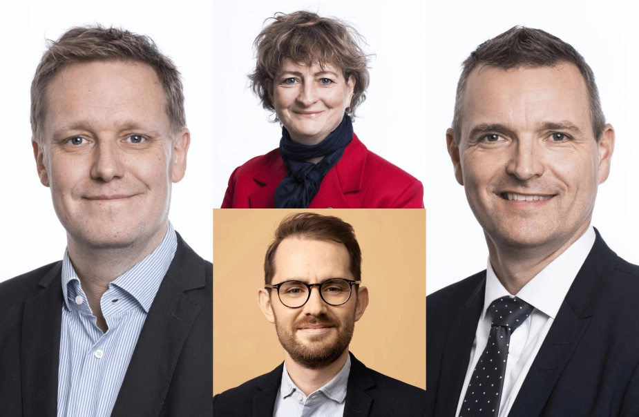 Spidskandidaterne fra henholdsvis Venstre, Enhedslisten, Liberal Alliance og De Konservative.