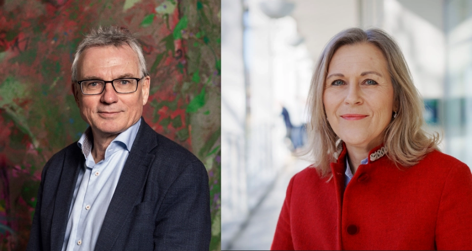 Tv: Borgmester i Furesø Kommune, Ole Bondo Christensen (A), Th: Borgmester i Lejre Kommune, Tina Mandrup (V)