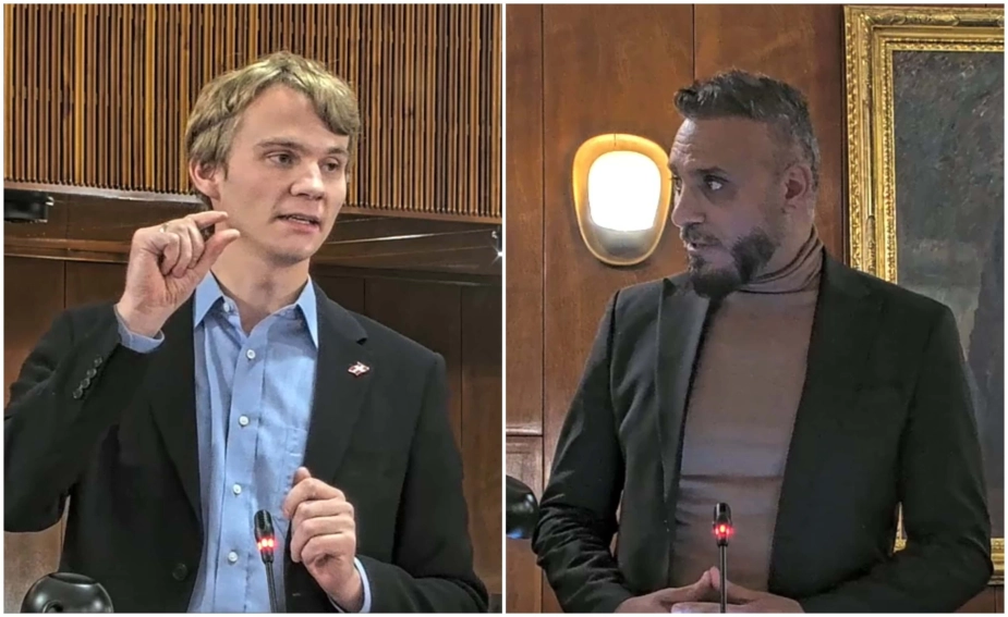 Jakob Søndergaard Clausen og Rabih Azad-Ahmad under behandlingen af dagsordenens punkt 3.