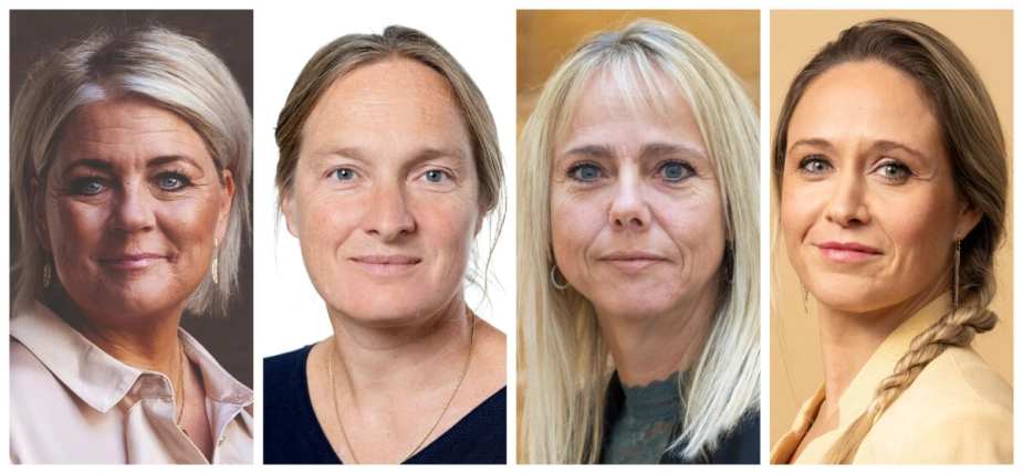 Fra venstre: Tanja Nielsen, sektorformand på social- og sundhedsområdet i FOA, Pia Kürstein Kjellberg, projektchef i VIVE, Mette Andreassen, direktør for Social, Sundhed og Omsorg i Viborg Kommune og Louise Brown, ældreordfører for Liberal Alliance.