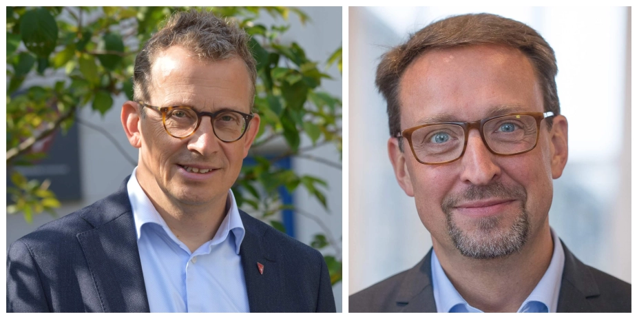 Velfærdsdirektør Jan Dehn (tv.) efterlyser finansieringen til beredskabsplanen for udsatte borgere. Formand for Kommunale Velfærdschefer, Jakob Bigum Lundberg (th.), håber på forståelse for forskellige lokale løsninger.