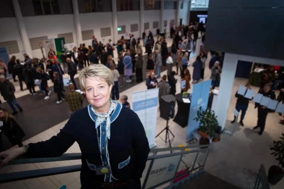 Dorte Nørgaard, funktionsleder for erhverv, på småjobmesse i Silkeborg Kommune d. 14. april.