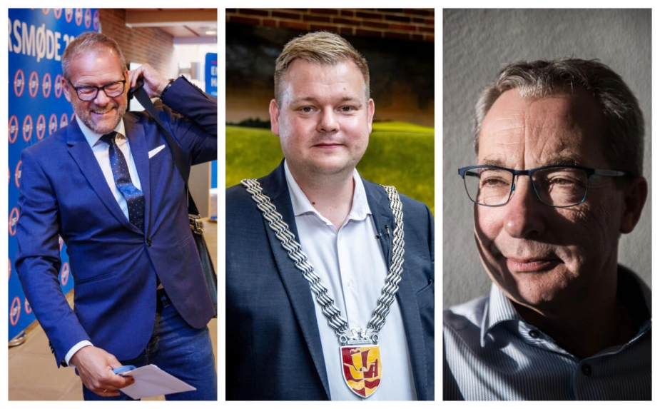 Eks-DF'eren René Christensen (M), borgmester Simon Hansen (S) og den nye 1. viceborgmester John Brædder (Guldborgsundlisten) er hovedpersonerne bag den nye konstitueringsaftale i kommunen på Lolland-Falster.