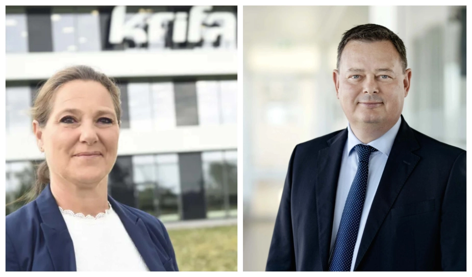 Jane Heitmann, formand for Krifa og Karsten Mølgaard Jensen, adm. direktør hos Ase.