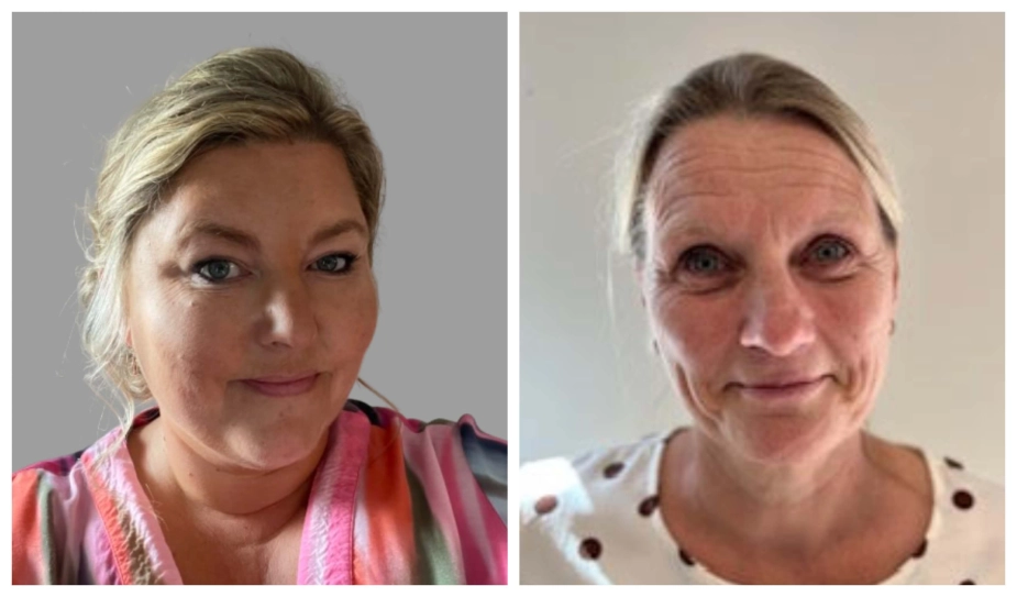 Marie Ella Willaume-Jantzen, centerchef for Hjemmepleje, Sygepleje og Døgnrehab i Kalundborg Kommune (tv.) og Susanne Buch, chef for Ældre og Sundhed i Kerteminde Kommune.